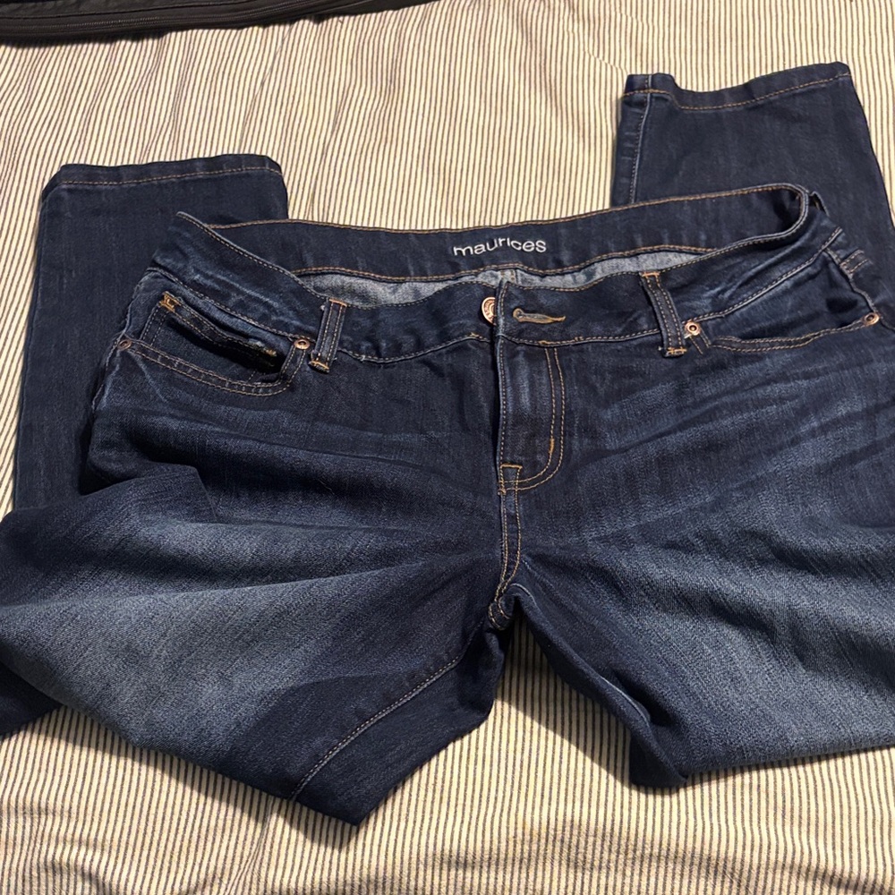 Maurices Women's Deep Indigo Skinny Jeans Sz 14